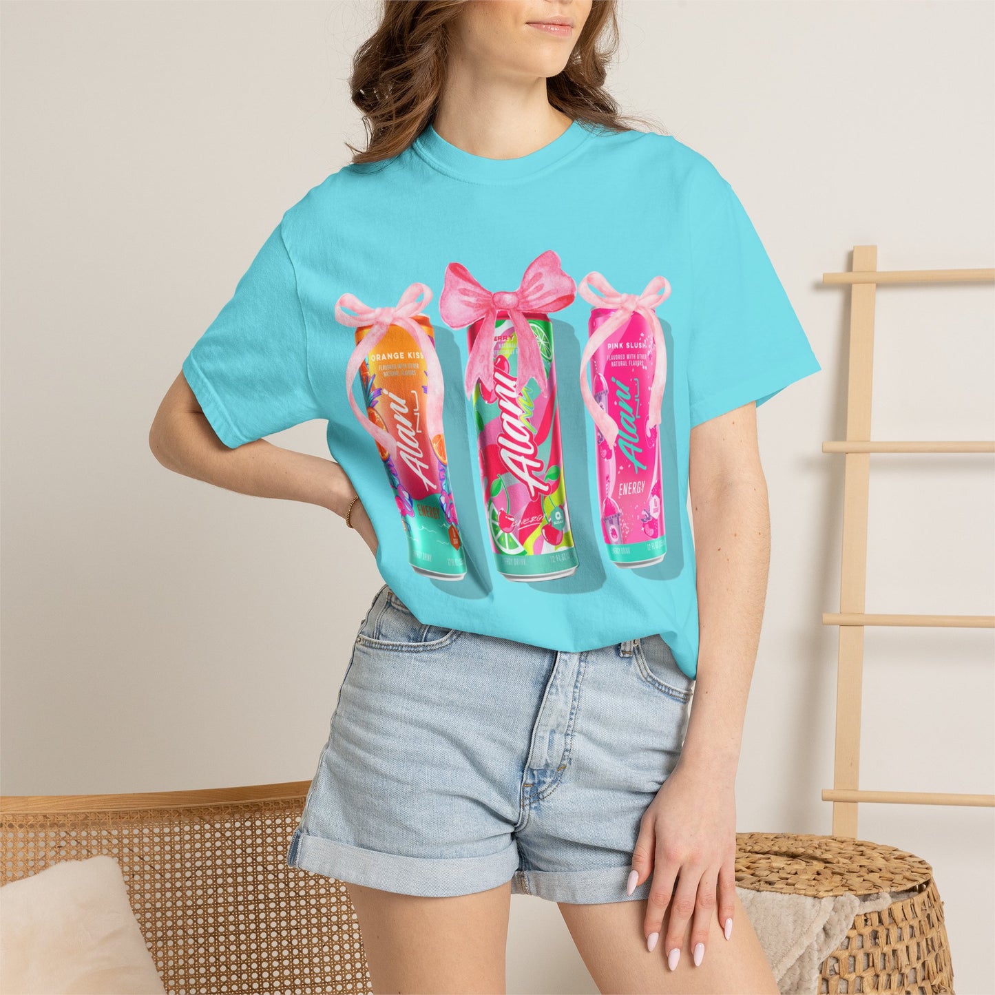 Aloha Soda Trio T-Shirt — Tropical Pink Beverage Graphic Tee