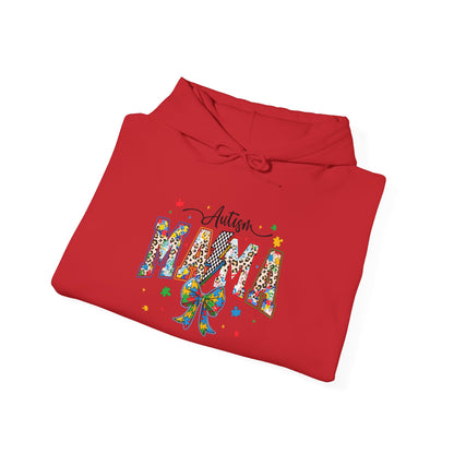 Mama Floral Ribbon Hoodie — Personalized "Mama" Design with Awareness Bow
