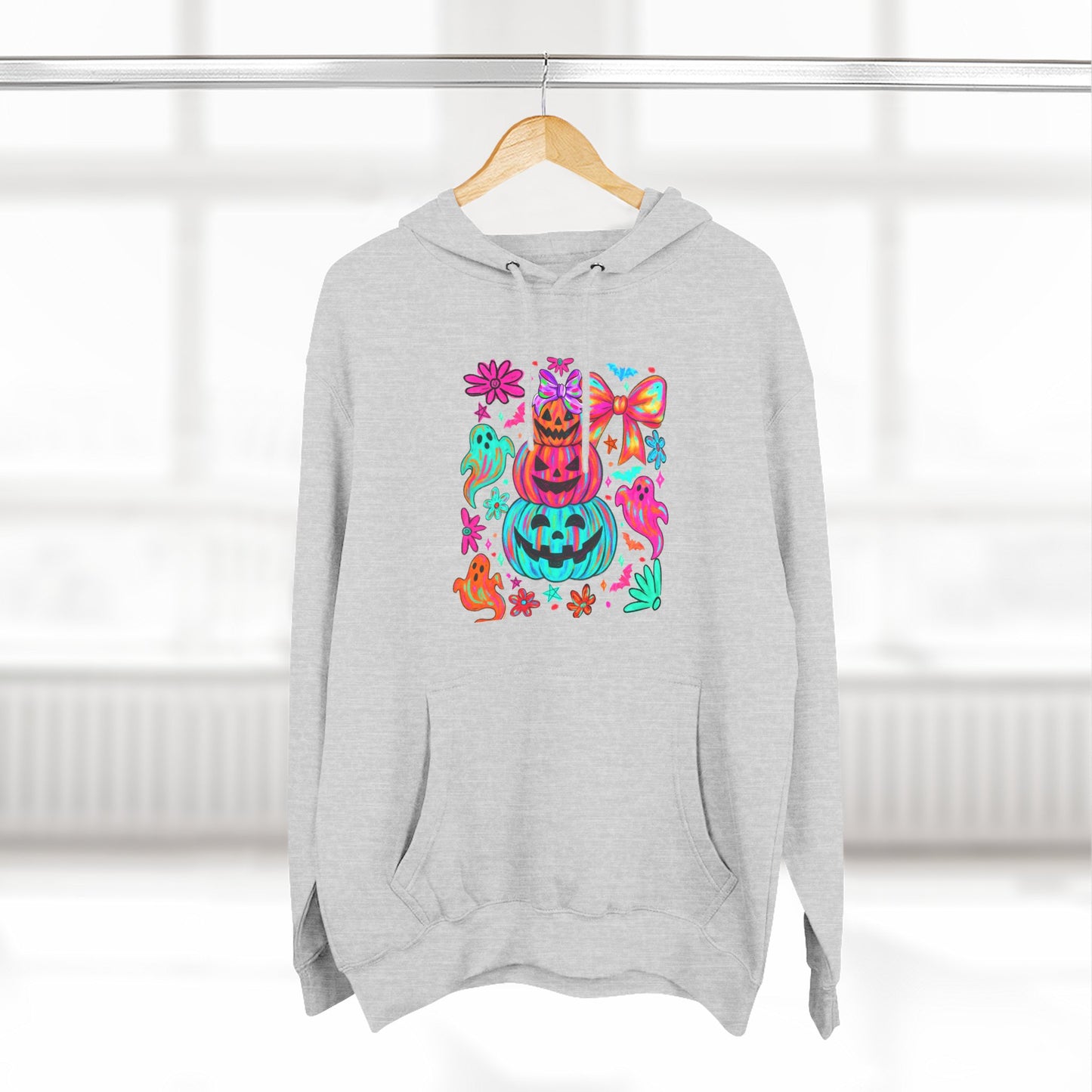 Colorful Pumpkin Hoodie — Cute Halloween Graphic Pullover