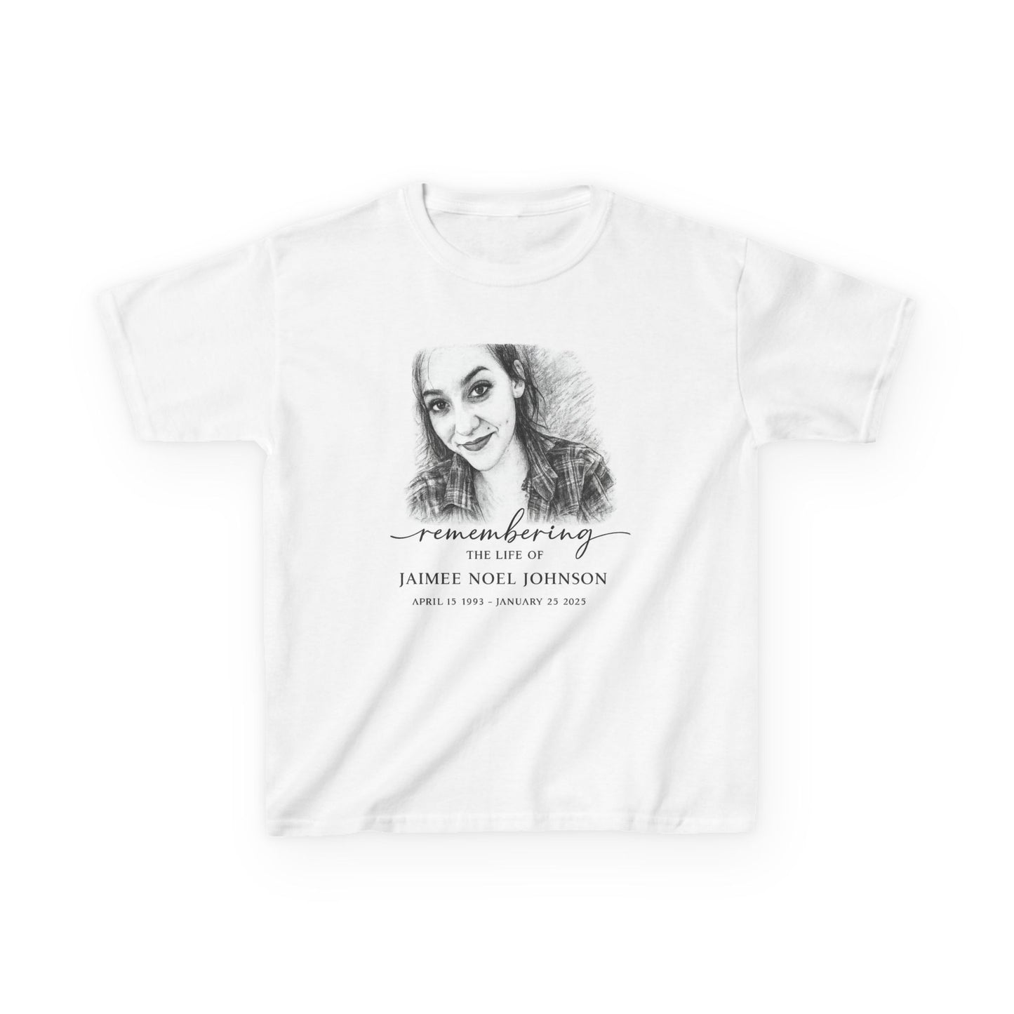 Memorial Kids Tee — "Remembering" Personalized Photo Tribute