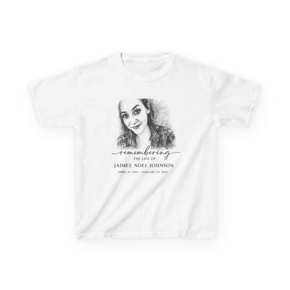 Memorial Kids Tee — "Remembering" Personalized Photo Tribute