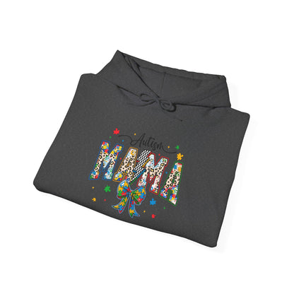 Mama Floral Ribbon Hoodie — Personalized "Mama" Design with Awareness Bow