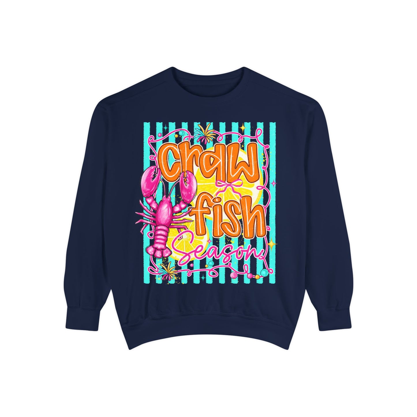 Crawfish Season Sweatshirt — Coastal Cajun Seafood Lover Pullover