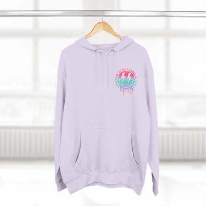 Gettin' Tipsy Camper Hoodie — Retro Pastel Camping Graphic Fleece