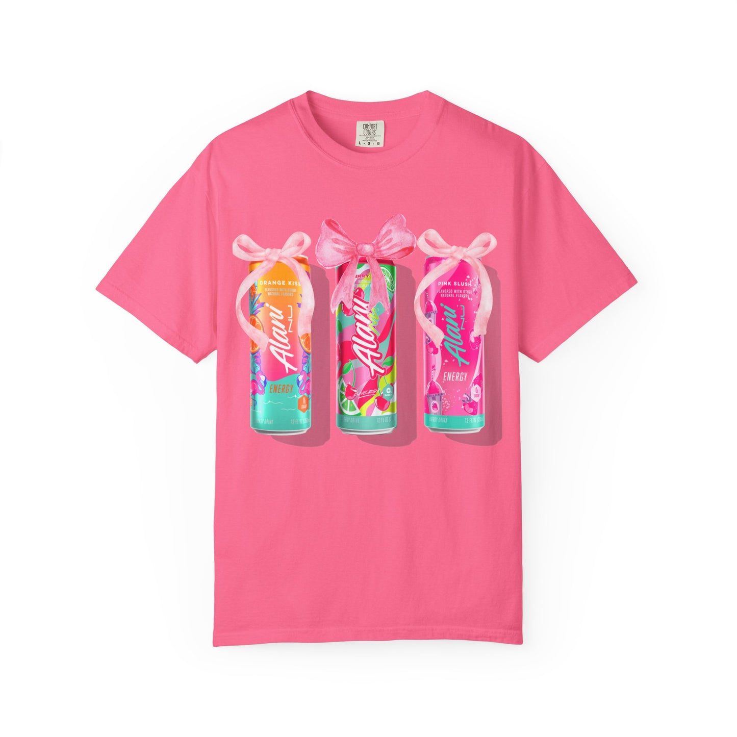 Aloha Soda Trio T-Shirt — Tropical Pink Beverage Graphic Tee