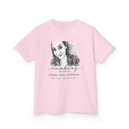 Memorial Kids Tee — "Remembering" Personalized Photo Tribute
