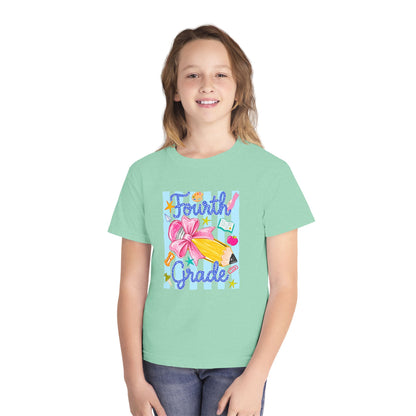 Fourth Grade Youth T‑Shirt — Cute School Supplies Back to School Tee