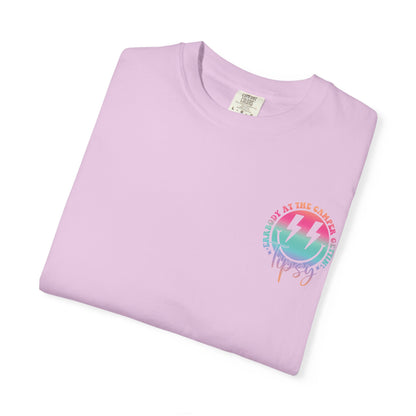 Gettin' Tipsy Camper T-Shirt — Retro Rainbow Camping Tee