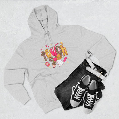 Teacher Cute Graphic Hoodie — "Teach" School Supplies Design