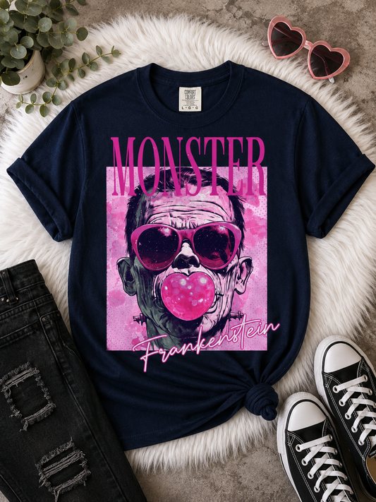 Frankenstein Monster Bubblegum Graphic T-Shirt