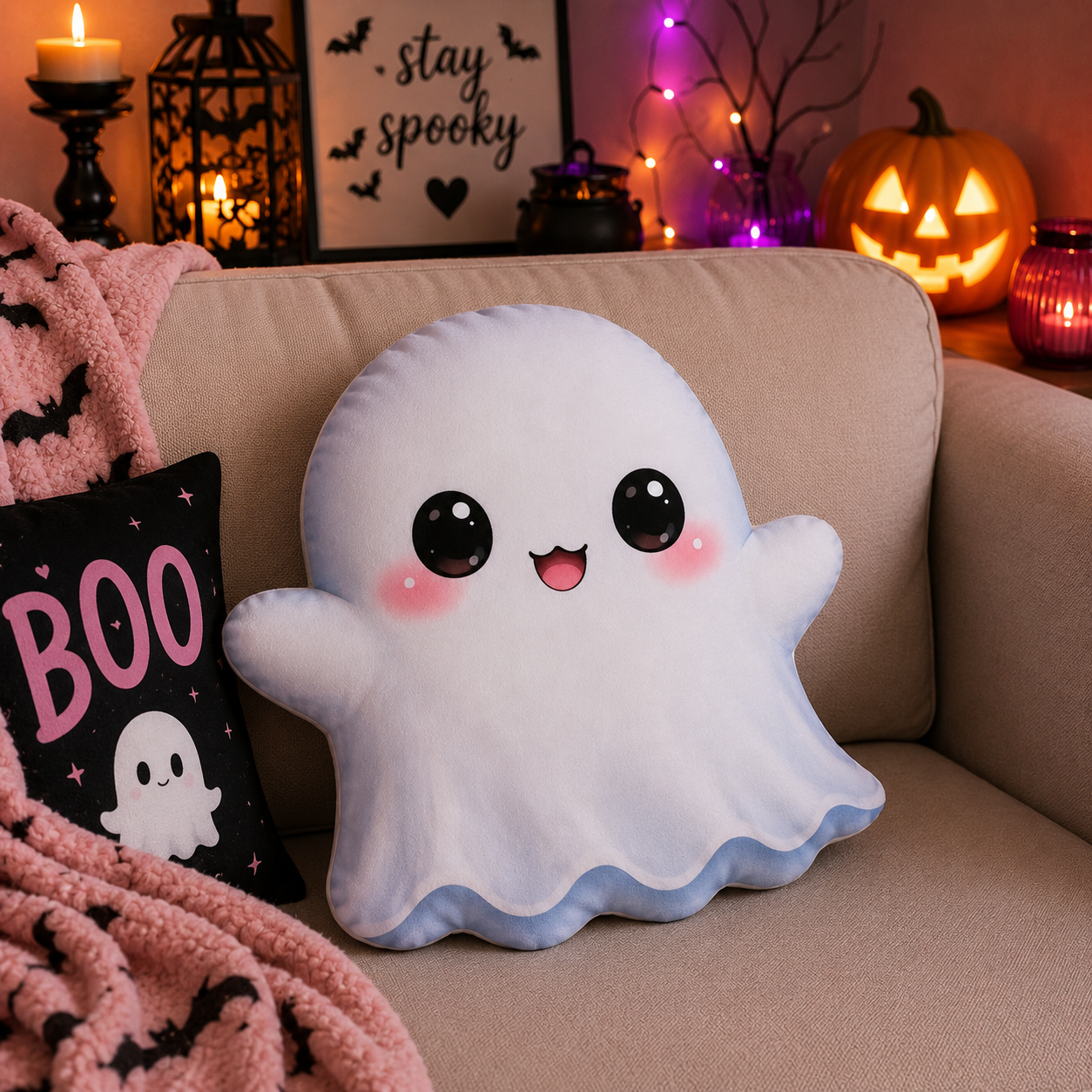 Ghost Pillow — Cute Plush Decorative Pillow