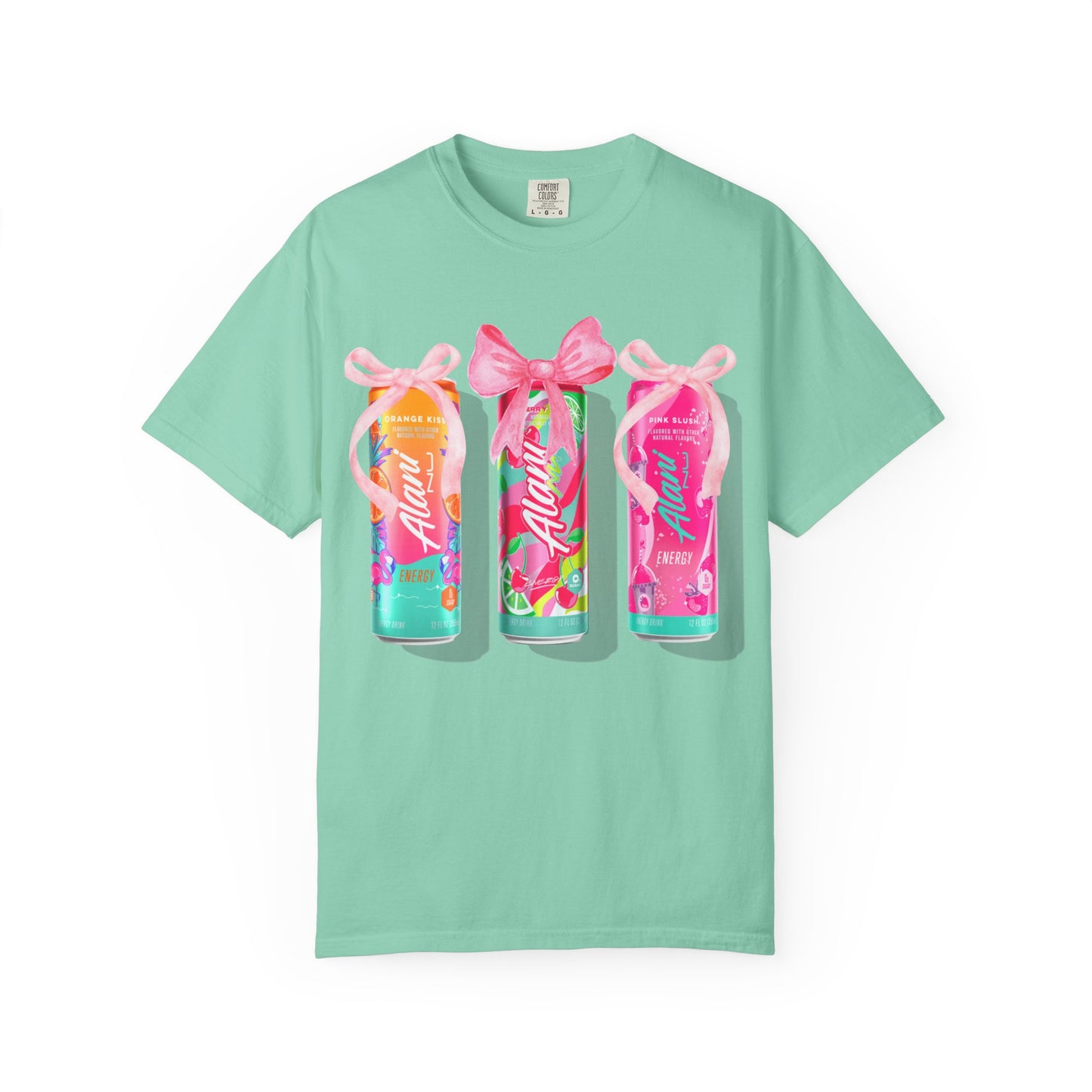 Aloha Soda Trio T-Shirt — Tropical Pink Beverage Graphic Tee