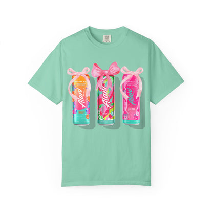 Aloha Soda Trio T-Shirt — Tropical Pink Beverage Graphic Tee