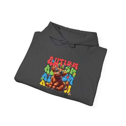 Autism Awareness Hoodie – Colorful Cow "Autism Awareness" Design