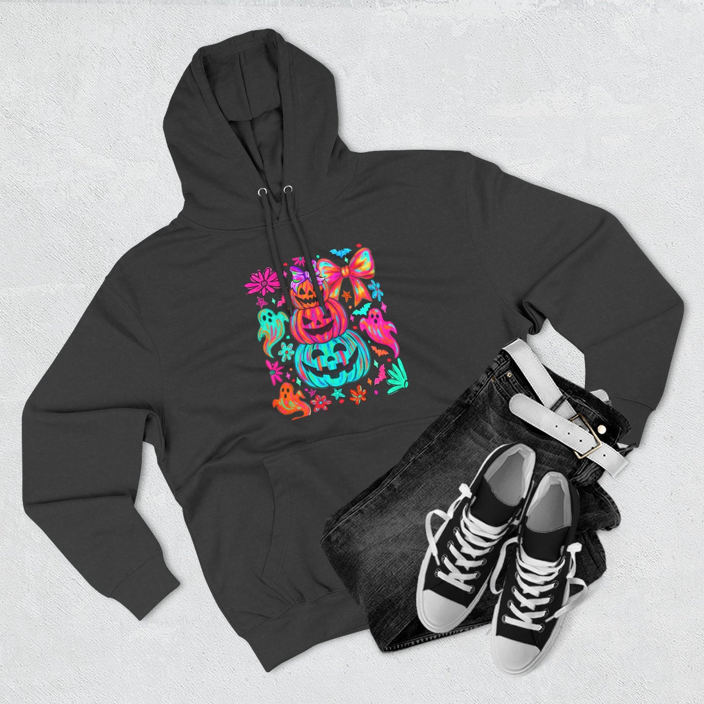 Colorful Pumpkin Hoodie — Cute Halloween Graphic Pullover