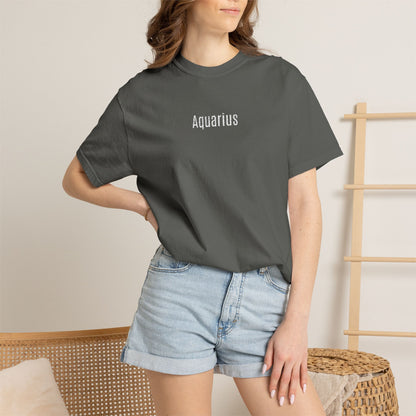 Aquarius Embroidered' Graphic T-Shirt