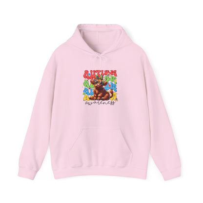 Autism Awareness Hoodie – Colorful Cow "Autism Awareness" Design