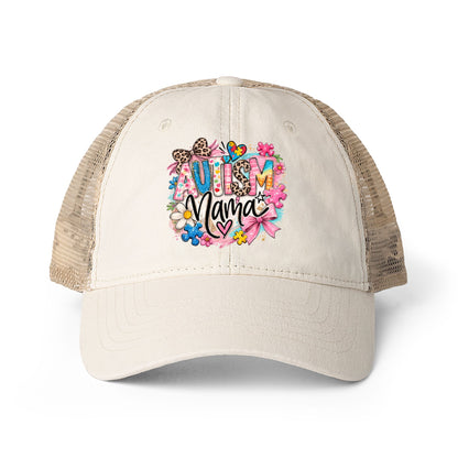 Women's Washed Mesh-Back Cap Autism Mama