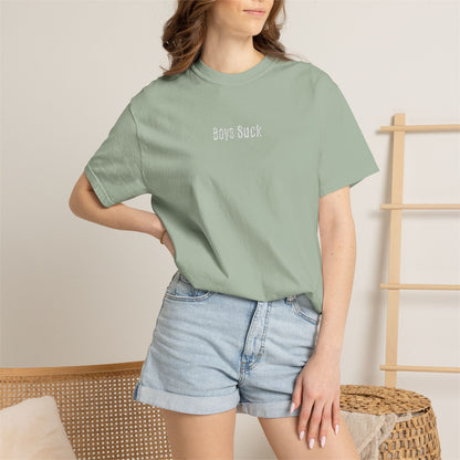 Boys Suck Embroidered  - Minimal Aesthetic Tee