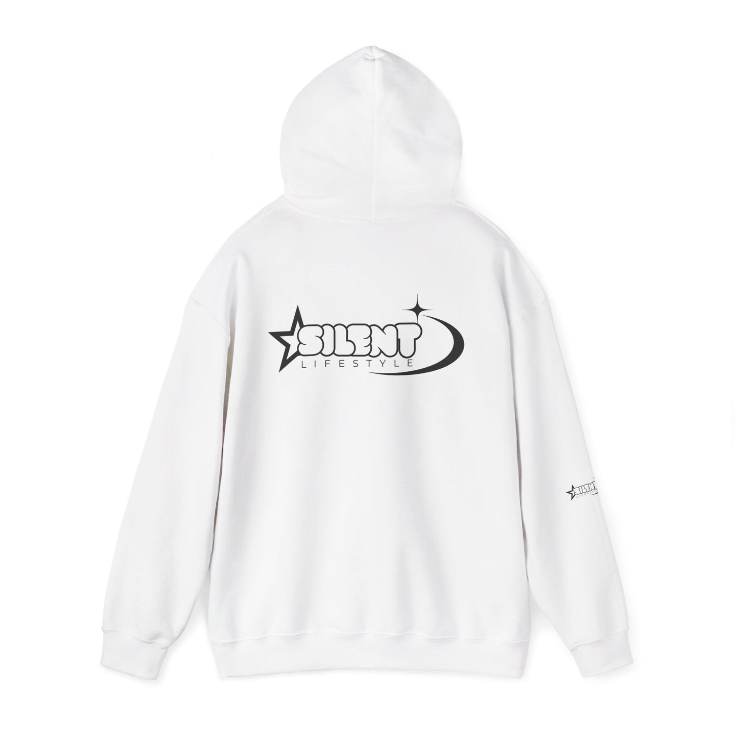 Silent Lifestyle Hoodie — Minimal Retro Logo Pullover