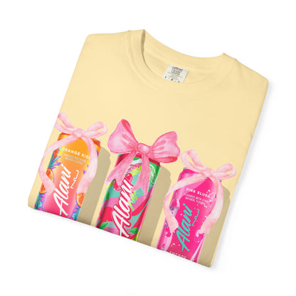 Aloha Soda Trio T-Shirt — Tropical Pink Beverage Graphic Tee
