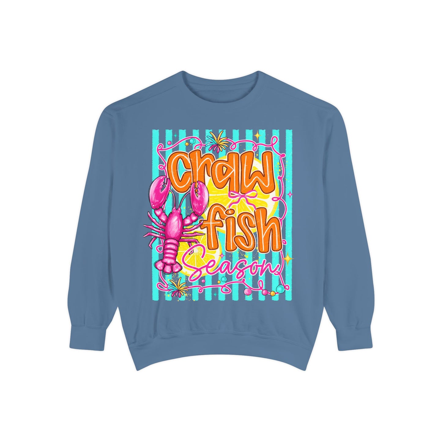 Crawfish Season Sweatshirt — Coastal Cajun Seafood Lover Pullover