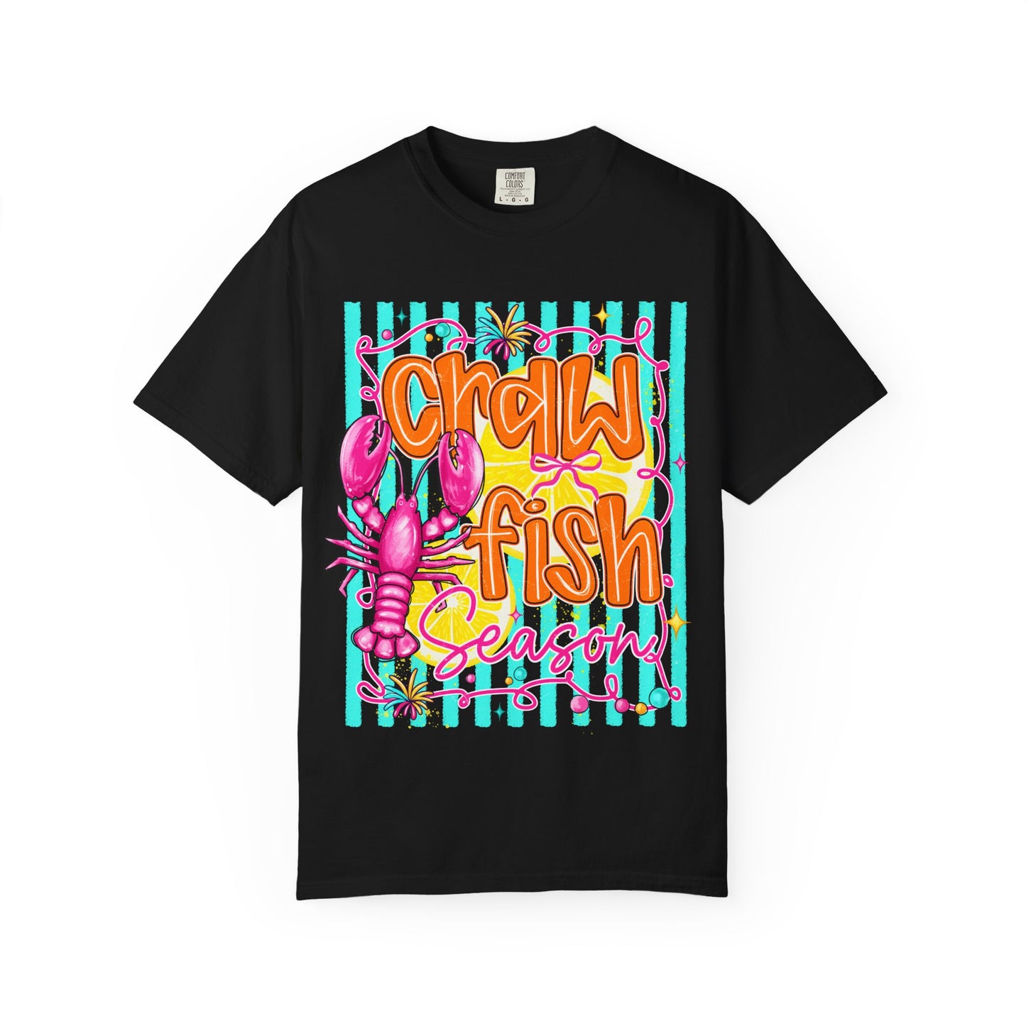 Crawfish Season T-Shirt — Colorful Cajun Crawfish Graphic Tee