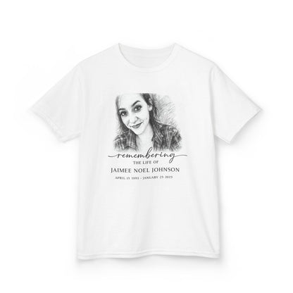 Memorial Kids Tee — "Remembering" Personalized Photo Tribute