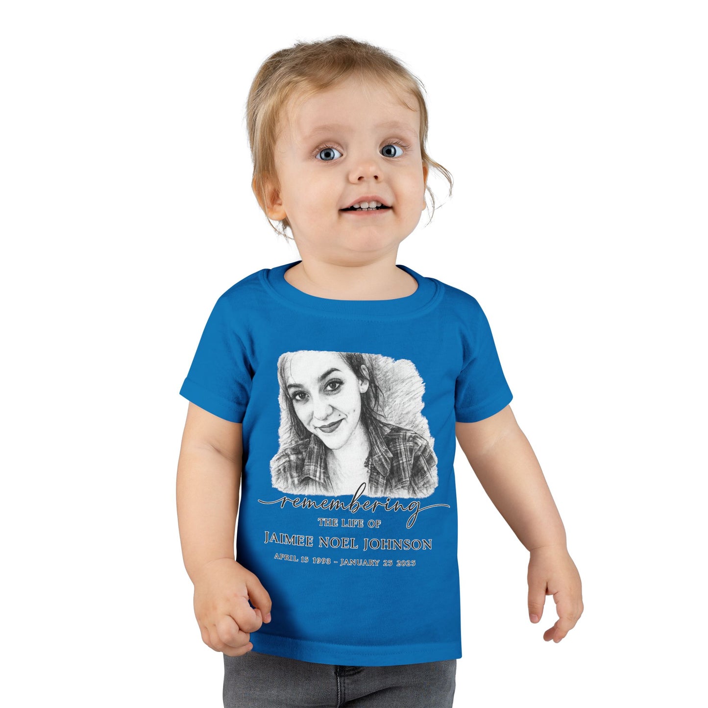 Toddler T-Shirt — Memorial Photo Tribute Tee (Custom Photo & Name)