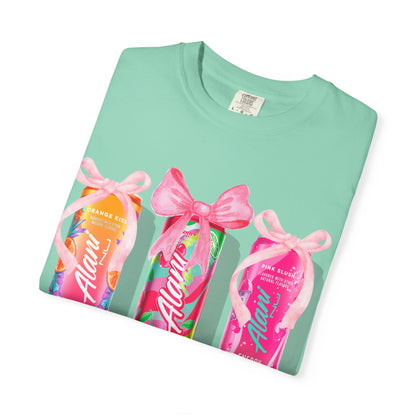 Aloha Soda Trio T-Shirt — Tropical Pink Beverage Graphic Tee