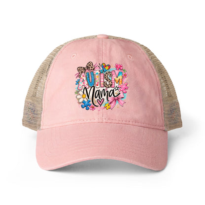 Women's Washed Mesh-Back Cap Autism Mama