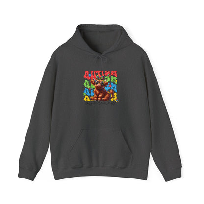 Autism Awareness Hoodie – Colorful Cow "Autism Awareness" Design