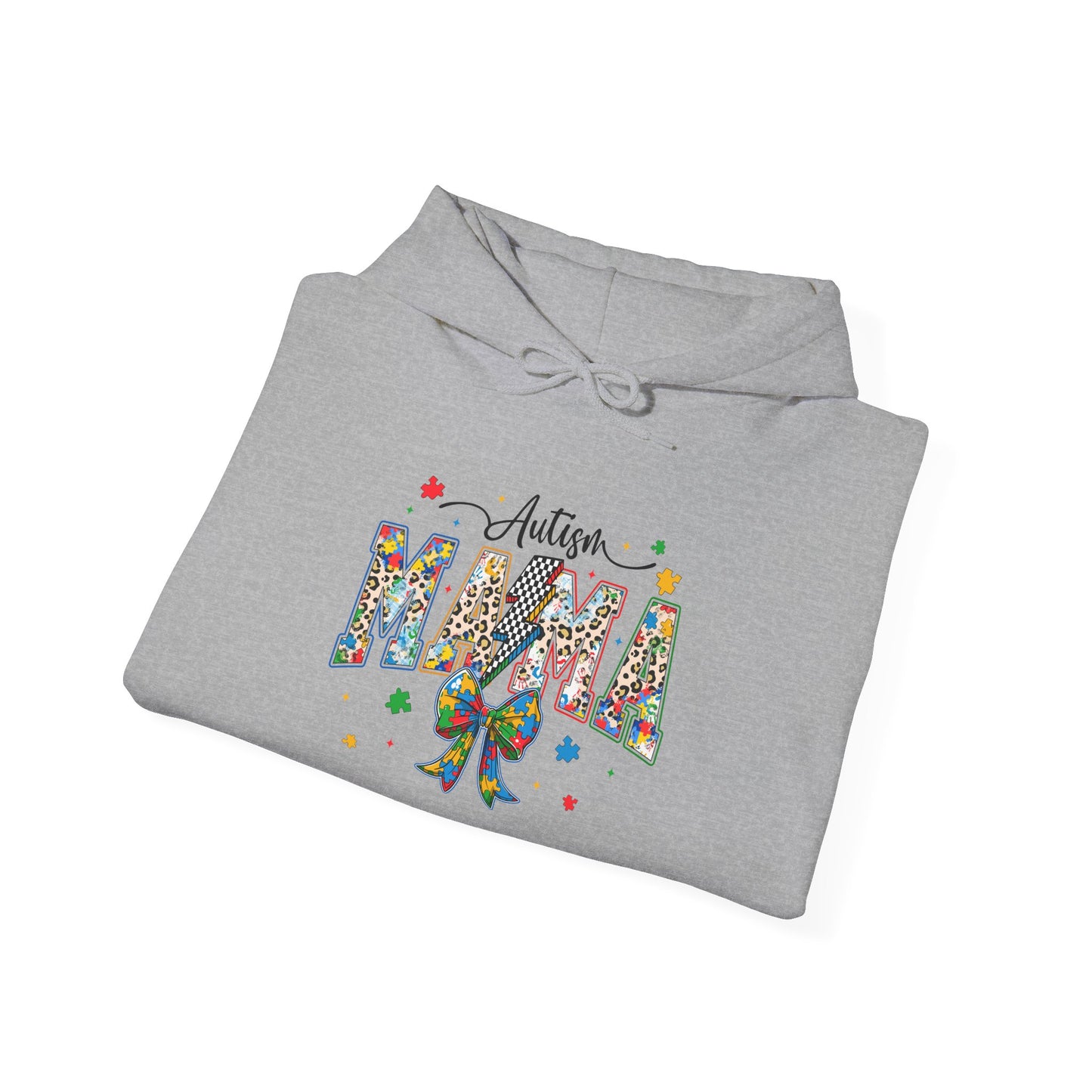 Mama Floral Ribbon Hoodie — Personalized "Mama" Design with Awareness Bow