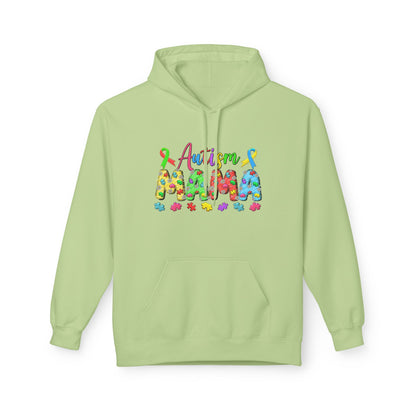 Autism Mama Hoodie — Colorful Puzzle-Print Mom Sweatshirt