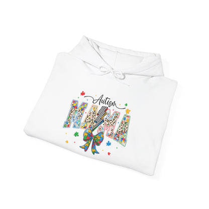 Mama Floral Ribbon Hoodie — Personalized "Mama" Design with Awareness Bow