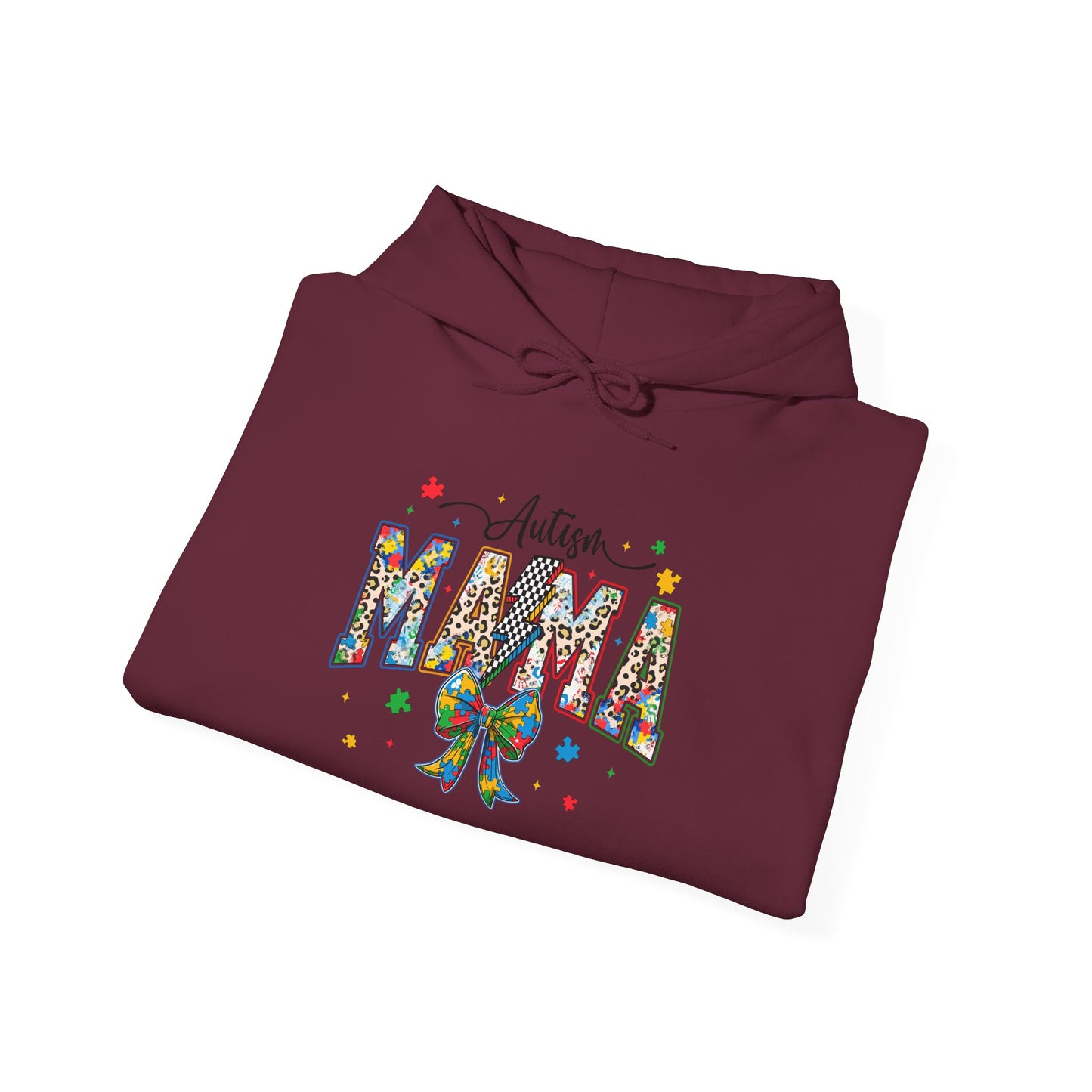 Mama Floral Ribbon Hoodie — Personalized "Mama" Design with Awareness Bow