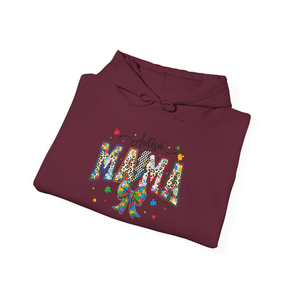 Mama Floral Ribbon Hoodie — Personalized "Mama" Design with Awareness Bow