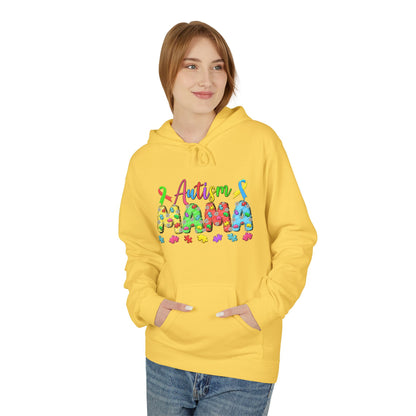 Autism Mama Hoodie — Colorful Puzzle-Print Mom Sweatshirt