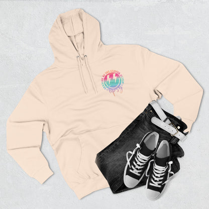 Gettin' Tipsy Camper Hoodie — Retro Pastel Camping Graphic Fleece