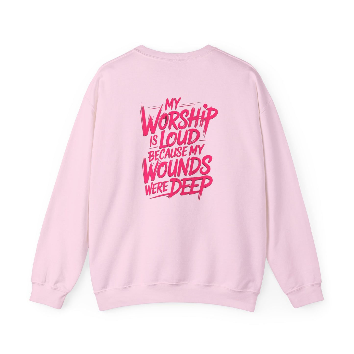 Worship Is Loud Crewneck Sweatshirt — Christian Faith Graphic