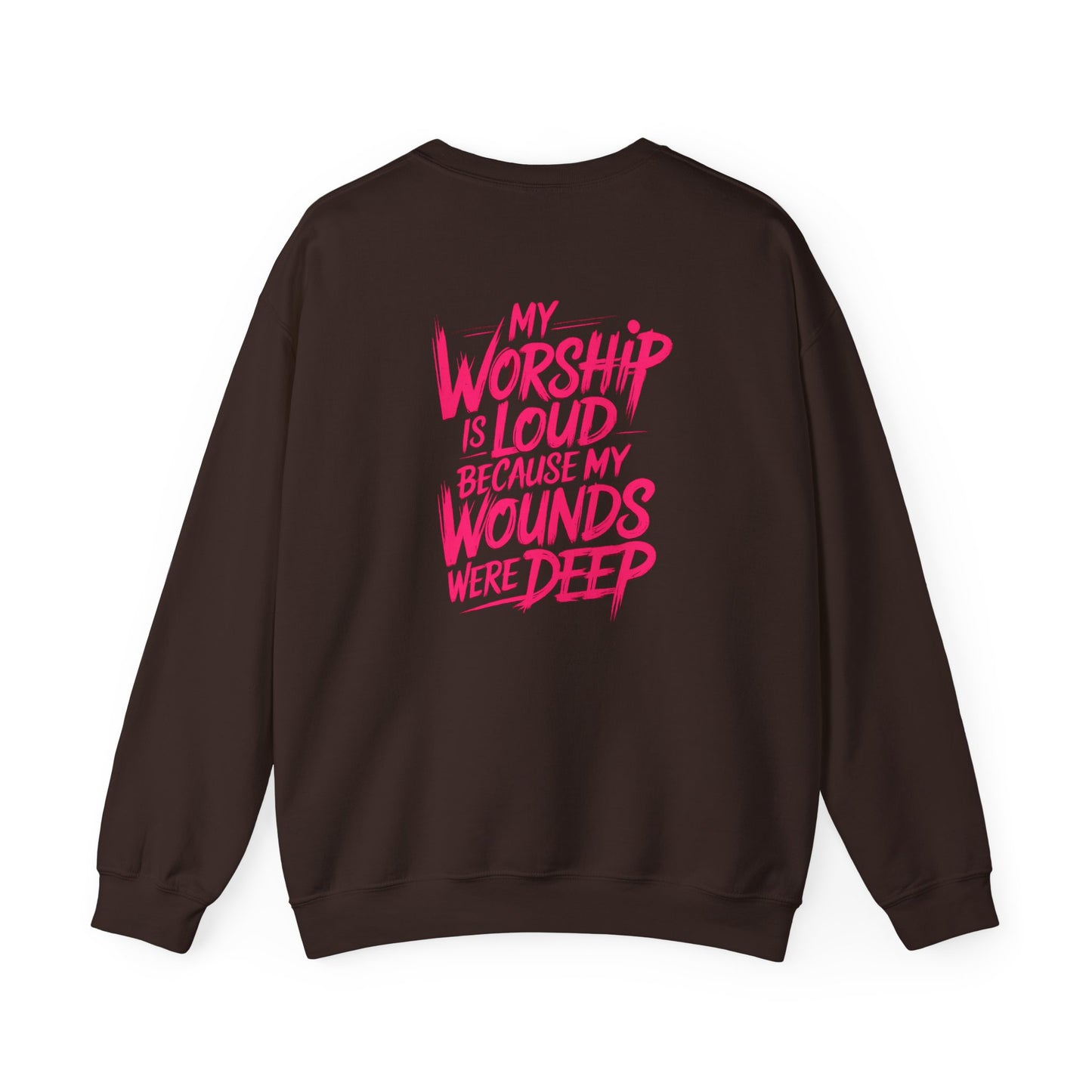 Worship Is Loud Crewneck Sweatshirt — Christian Faith Graphic