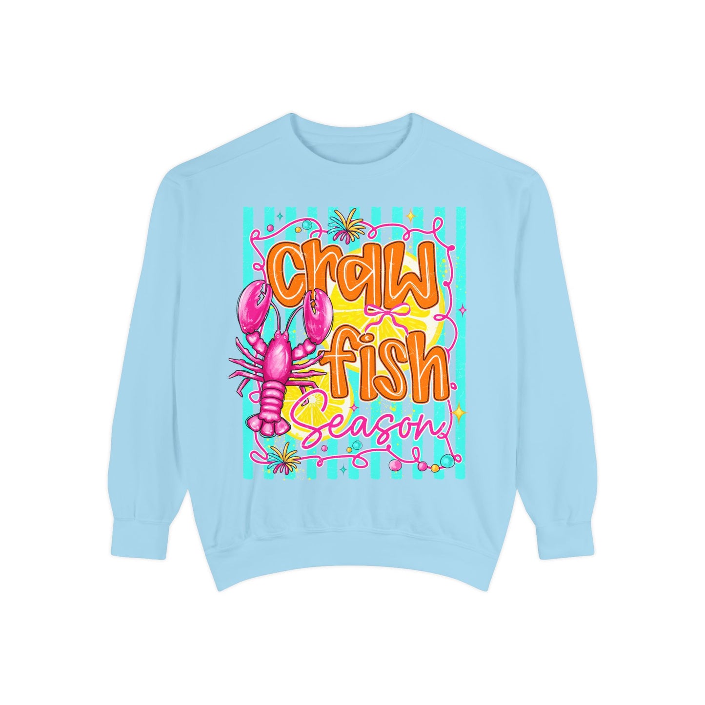 Crawfish Season Sweatshirt — Coastal Cajun Seafood Lover Pullover