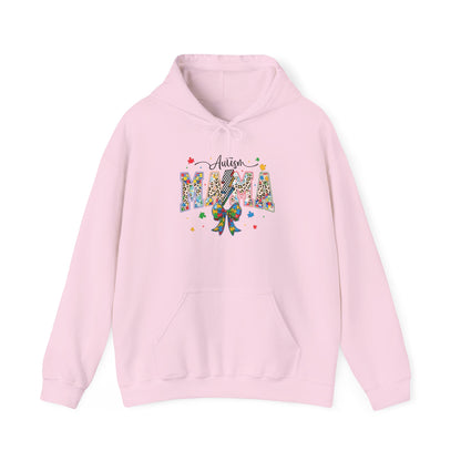 Mama Floral Ribbon Hoodie — Personalized "Mama" Design with Awareness Bow