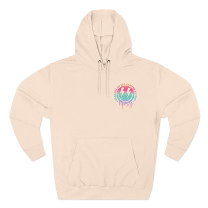 Gettin' Tipsy Camper Hoodie — Retro Pastel Camping Graphic Fleece