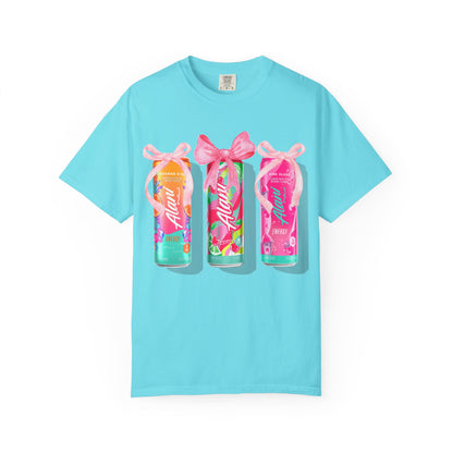 Aloha Soda Trio T-Shirt — Tropical Pink Beverage Graphic Tee