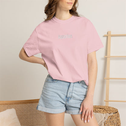 Aquarius Embroidered' Graphic T-Shirt