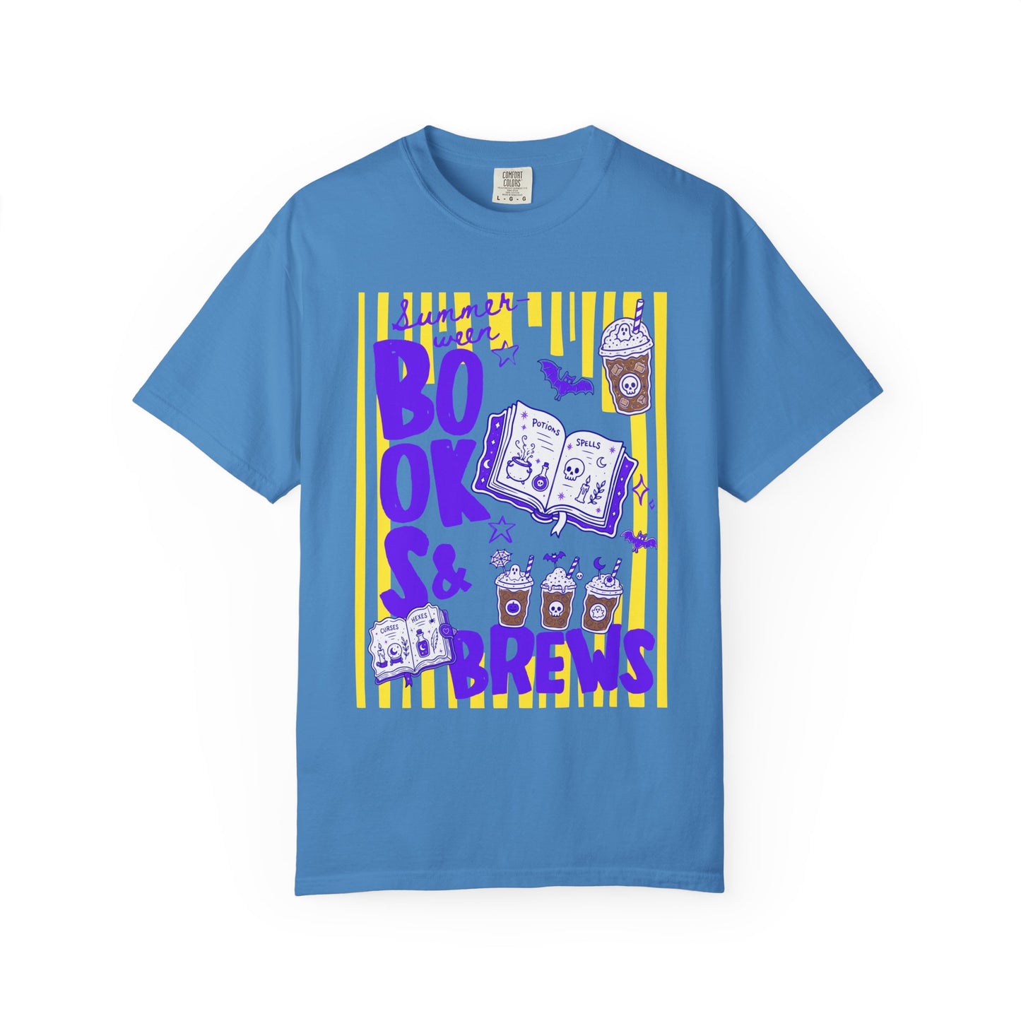 Books & Brews T-Shirt — Coffee Lover Reading Graphic Tee