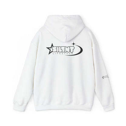 Silent Lifestyle Hoodie — Minimal Retro Logo Pullover