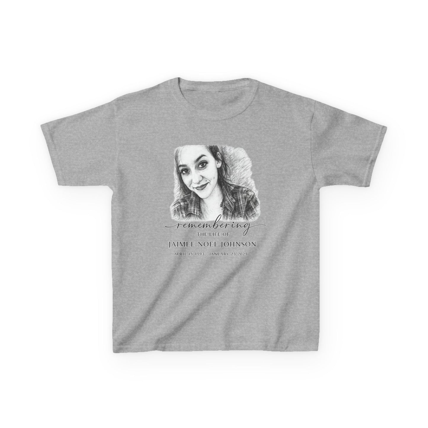 Memorial Kids Tee — "Remembering" Personalized Photo Tribute