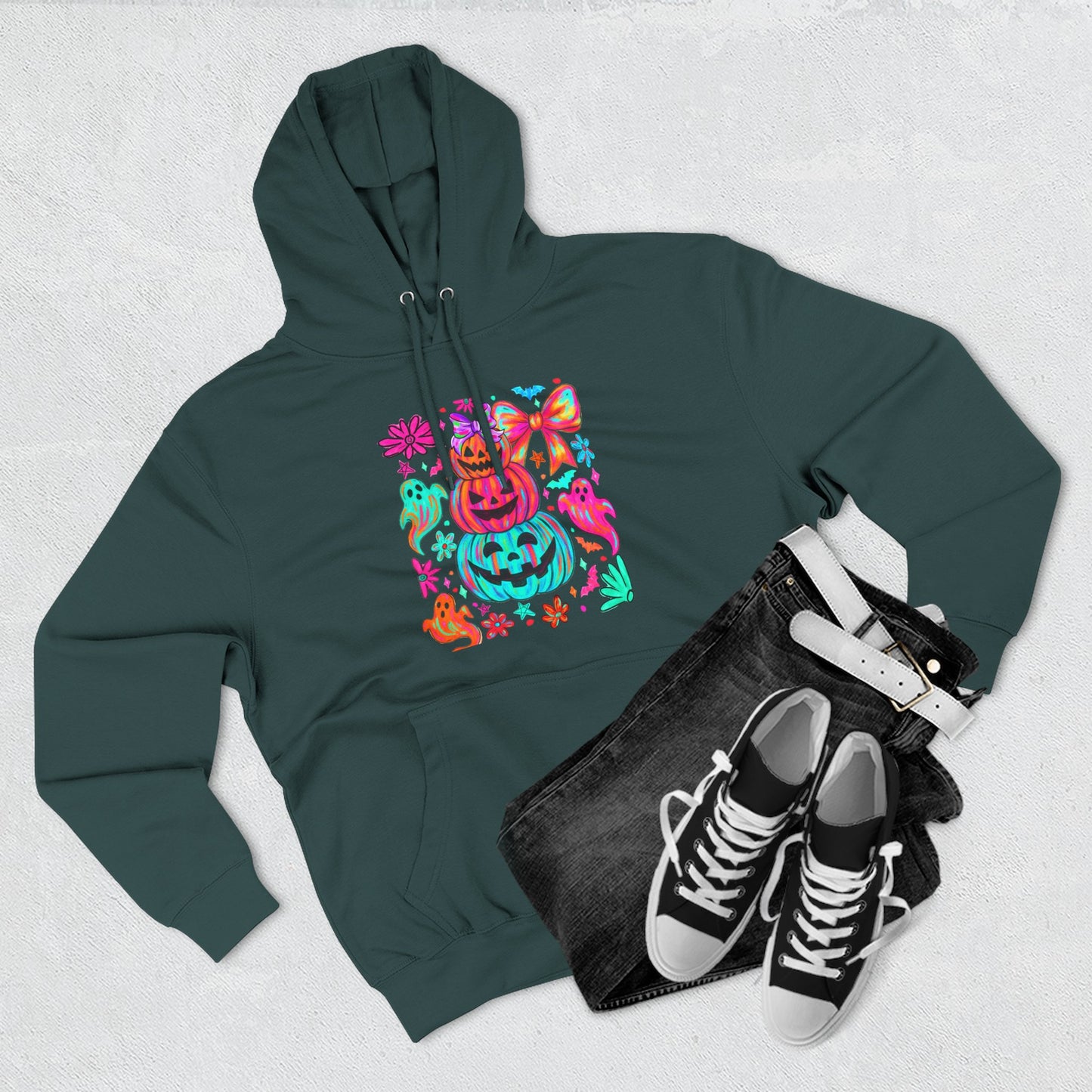 Colorful Pumpkin Hoodie — Cute Halloween Graphic Pullover